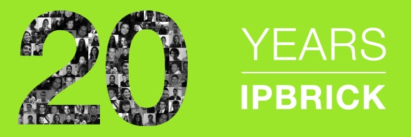 20 years of ipbrick in a green background
