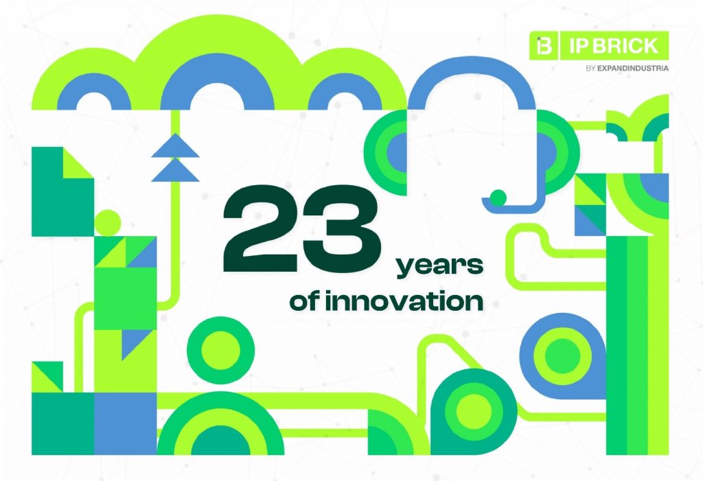 23 years of ipbrick innovation with geometric colorful designs all around